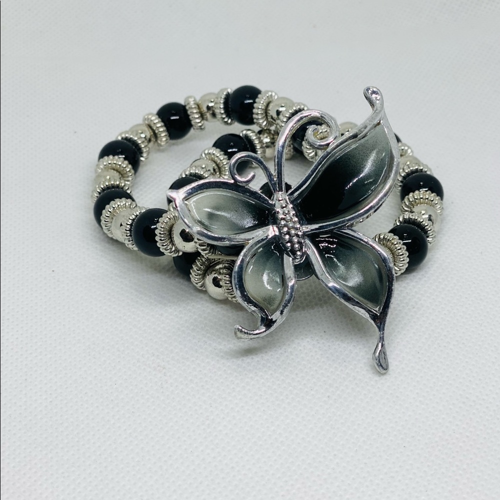 Butterfly gorgeous double bracelet